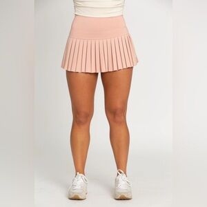 Pleated Active Mini Skirt - Blush Pink